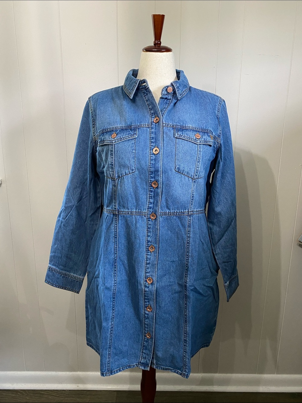 Frye Indigo Long Sleeve Denim Dress